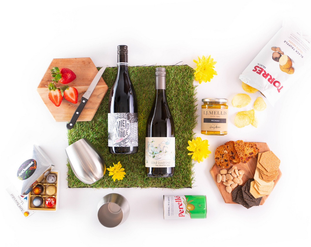 Picnic at Home Hamper with Wine & Treats